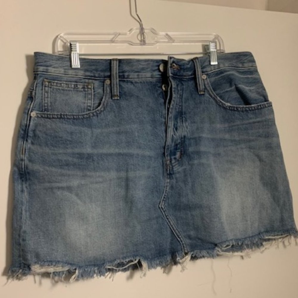 Madewell Ripped Denim Skirt